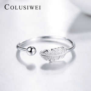 Importé -  Bague  en Plume Ouverte