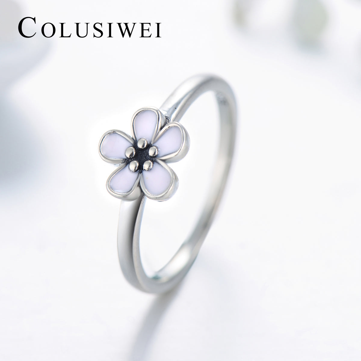Importé - Bague de Fiançailles Motif Fleur