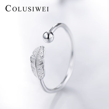 Importé -  Bague  en Plume Ouverte