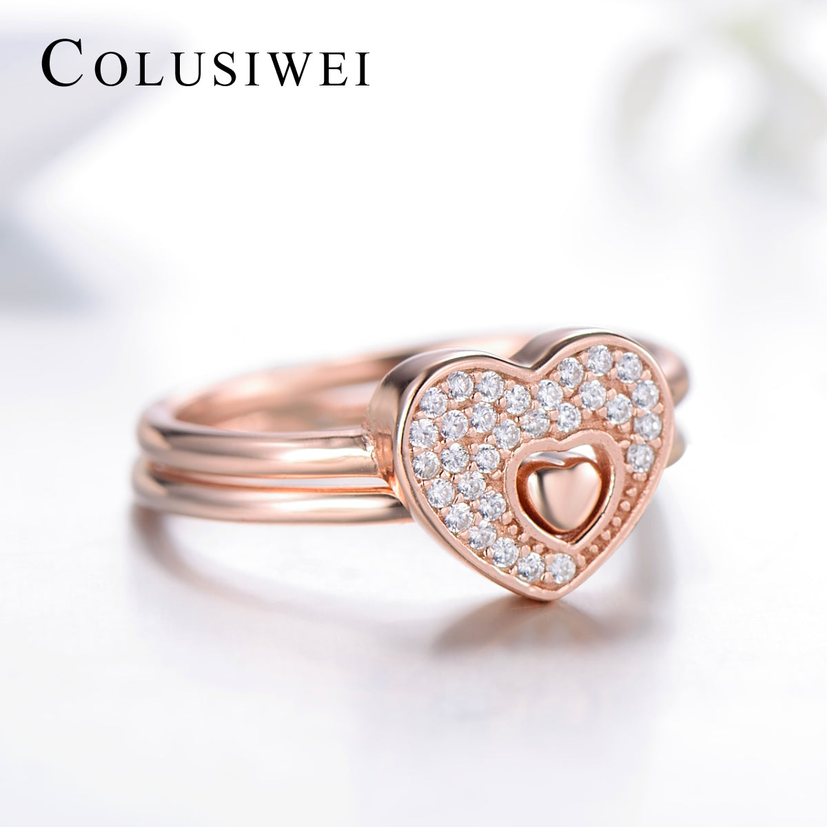 Importé - Bague en Forme de Cœur