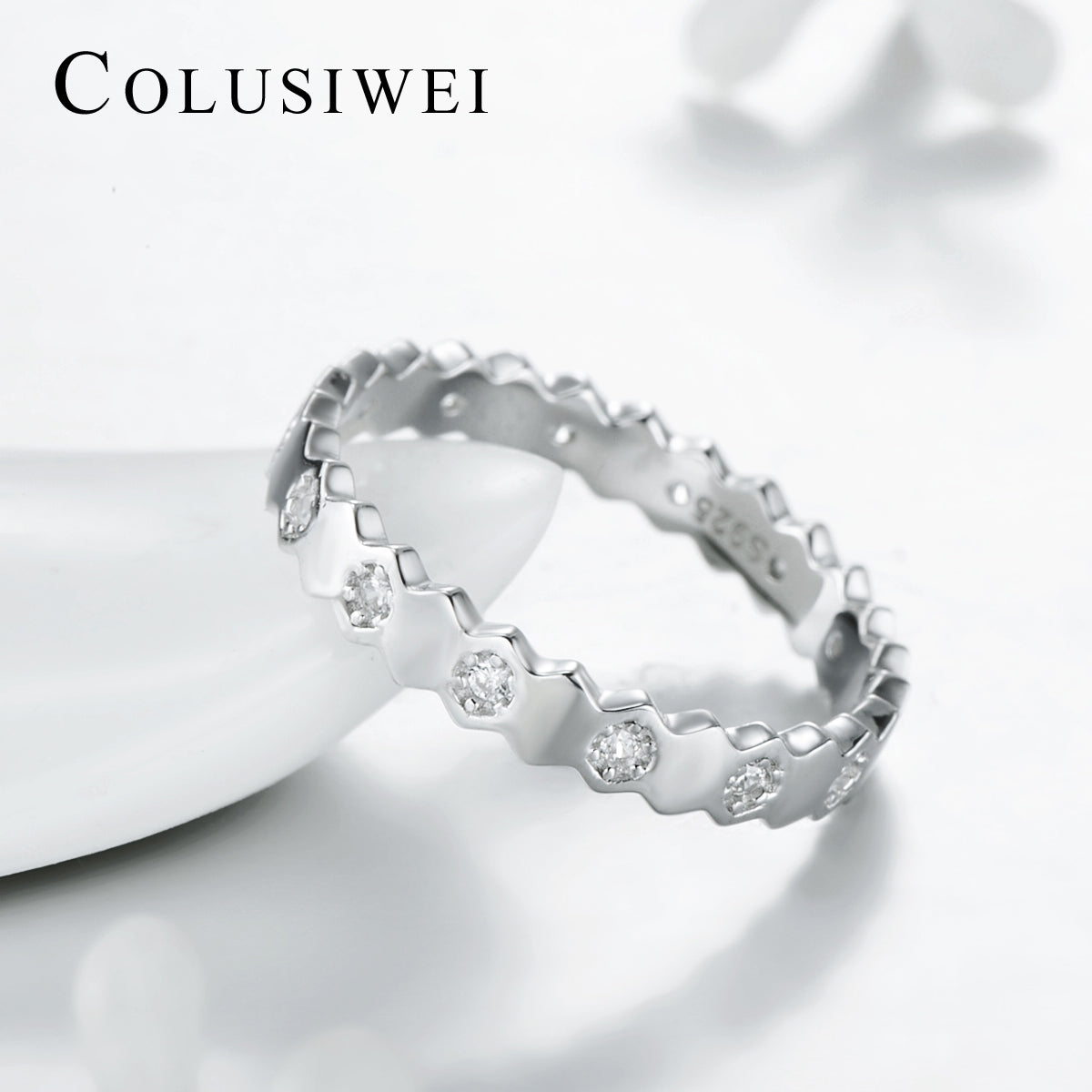 Importé -  Bague  Incrusté de Cristal de Zircon