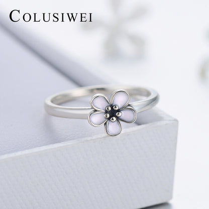 Importé - Bague de Fiançailles Motif Fleur
