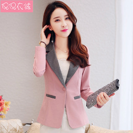 Importé - Veste Blazer Coupe Slim Un Bouton Pour Femmes