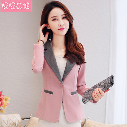 Importé - Veste Blazer Coupe Slim Un Bouton Pour Femmes