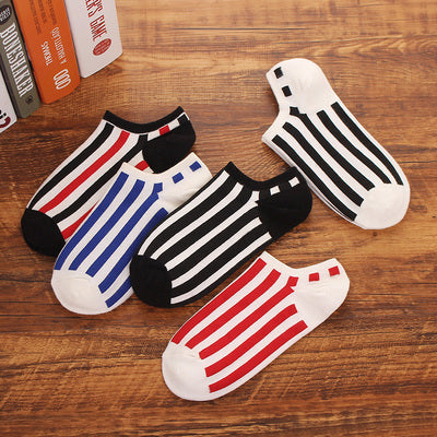 Importé - Lot de 5 Paires de Chaussettes Sport 100% Coton Couleur Unie
