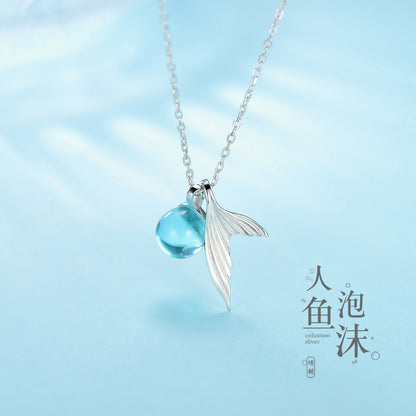Importé - Collier en Sirène Mousse de Cristal