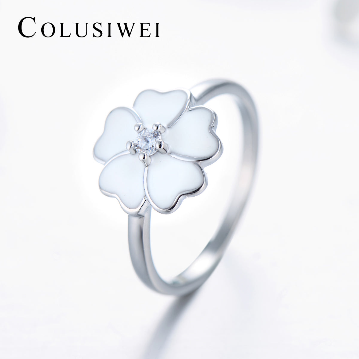 Importé -  Bague Argent en Étamine blanche
