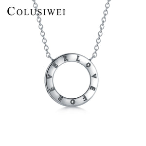 Importé - Collier Argent en forme de Cercle