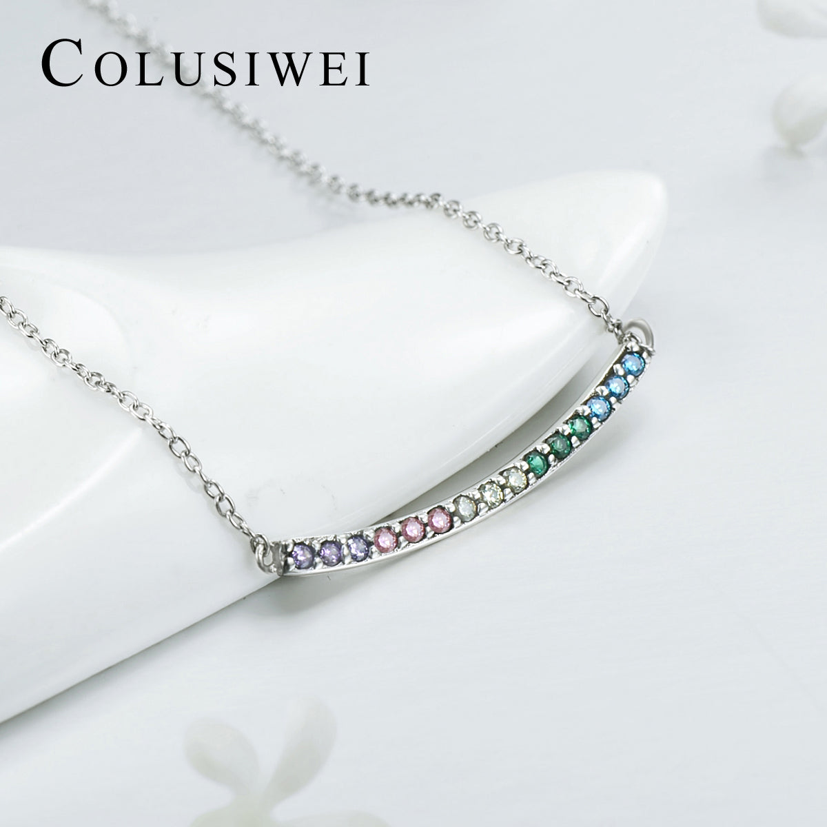 Importé - Collier Argent en Cristal de Rêve