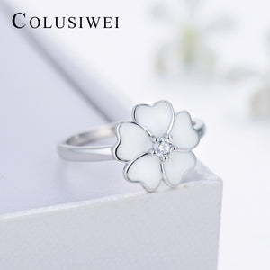 Importé -  Bague Argent en Étamine blanche