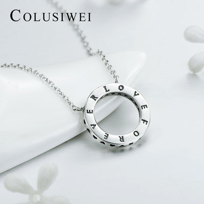 Importé - Collier Argent en forme de Cercle