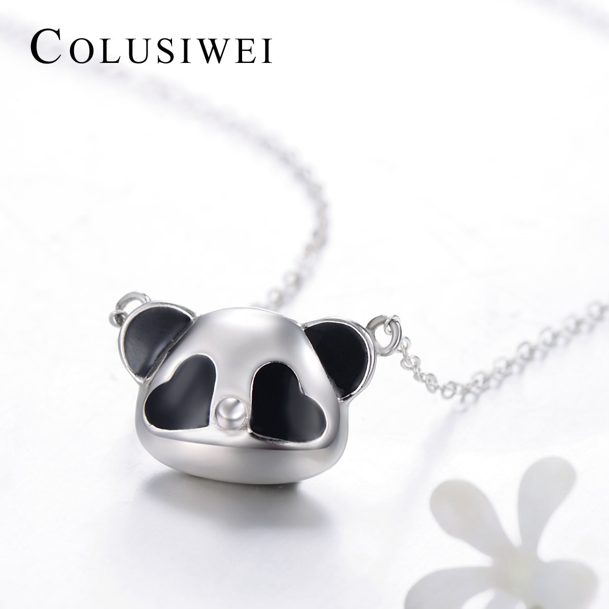 Importé - Collier Panda Noir et Blanc
