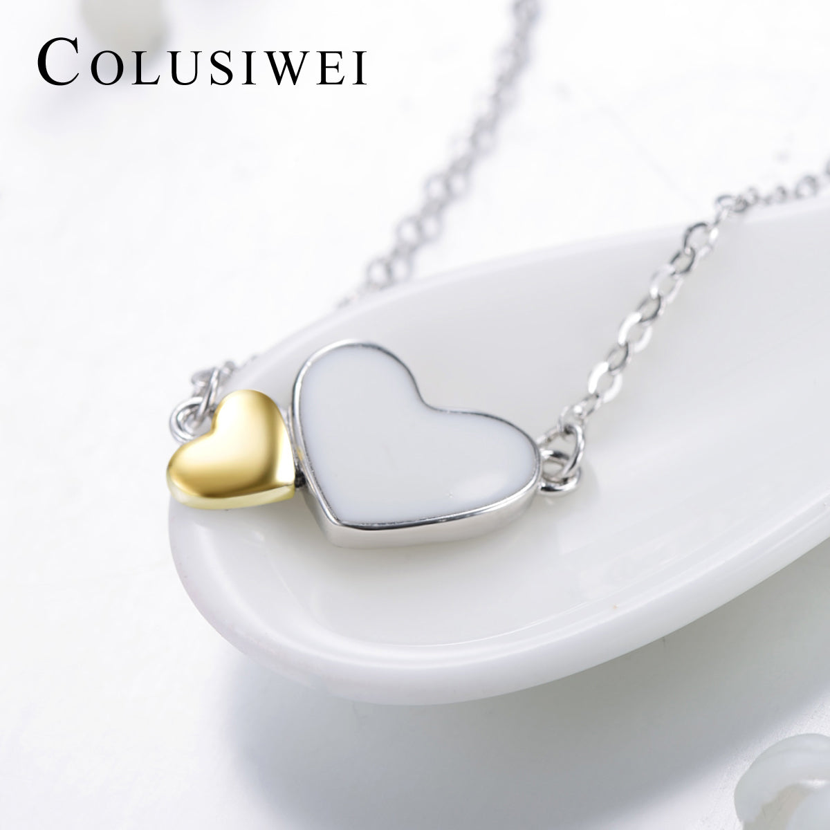 Importé - Collier Pendentif en Forme de Cœur