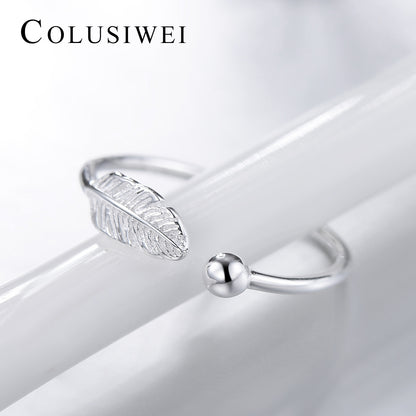 Importé -  Bague  en Plume Ouverte