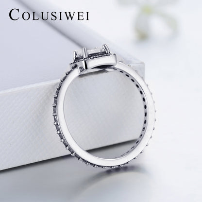 Importé -  Bague en Argent Sterling Carrée