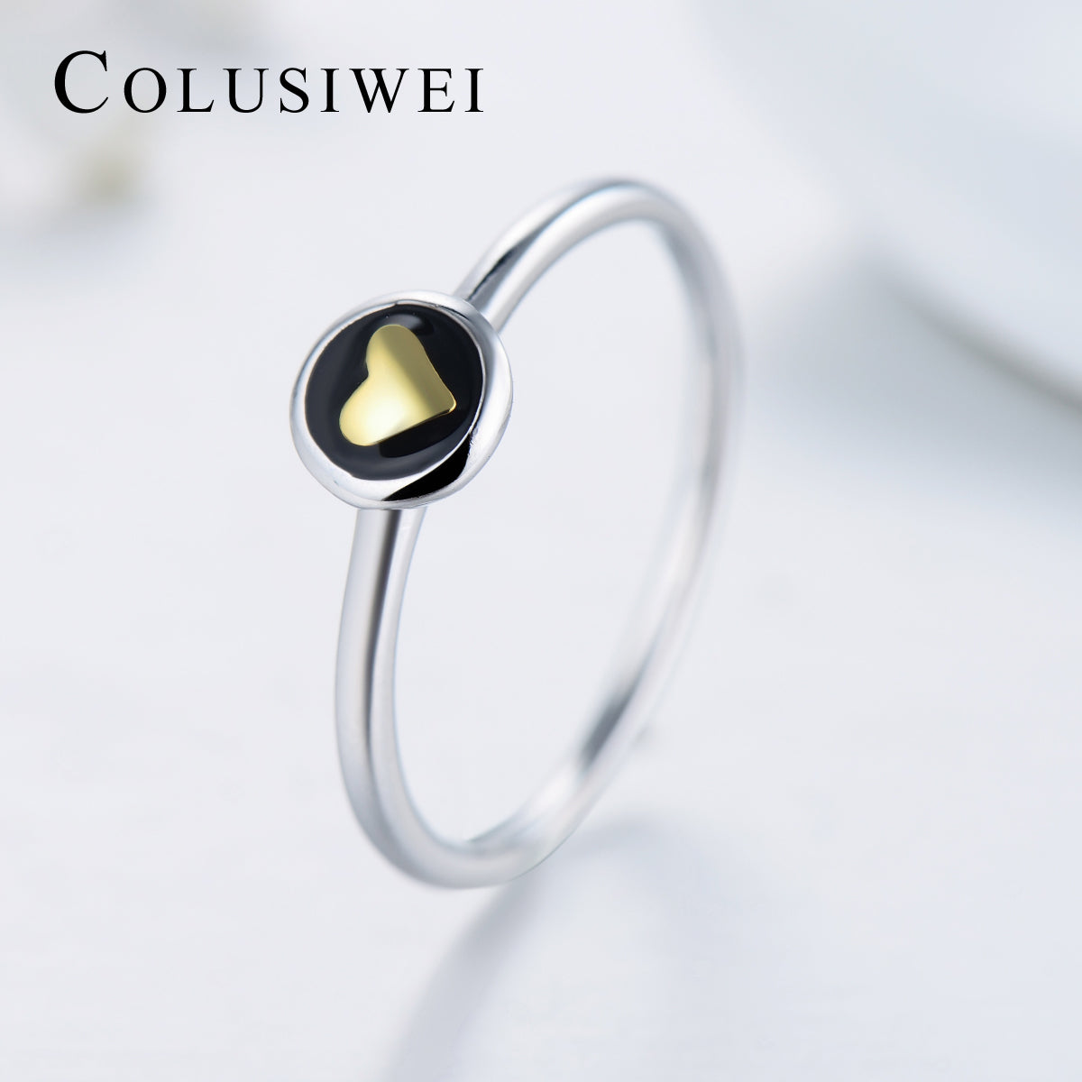 Importé -  Bague de Fiançailles Motif en Cœur
