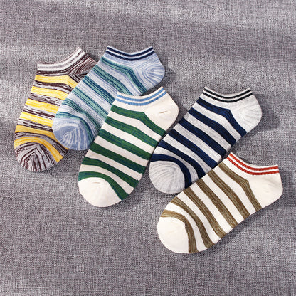 Importé - Lot de 5 Paires de Chaussettes Sport A Rayures 100% Coton
