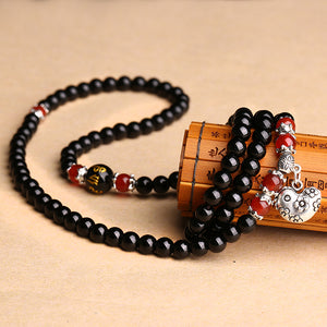 Importé - Bracelets Fashion Perles et Anneaux en Acier pour Hommes-Femmes