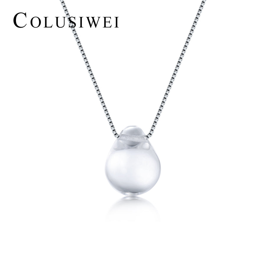 Importé - Collier de Larmes de Sirène en Cristal Blanc