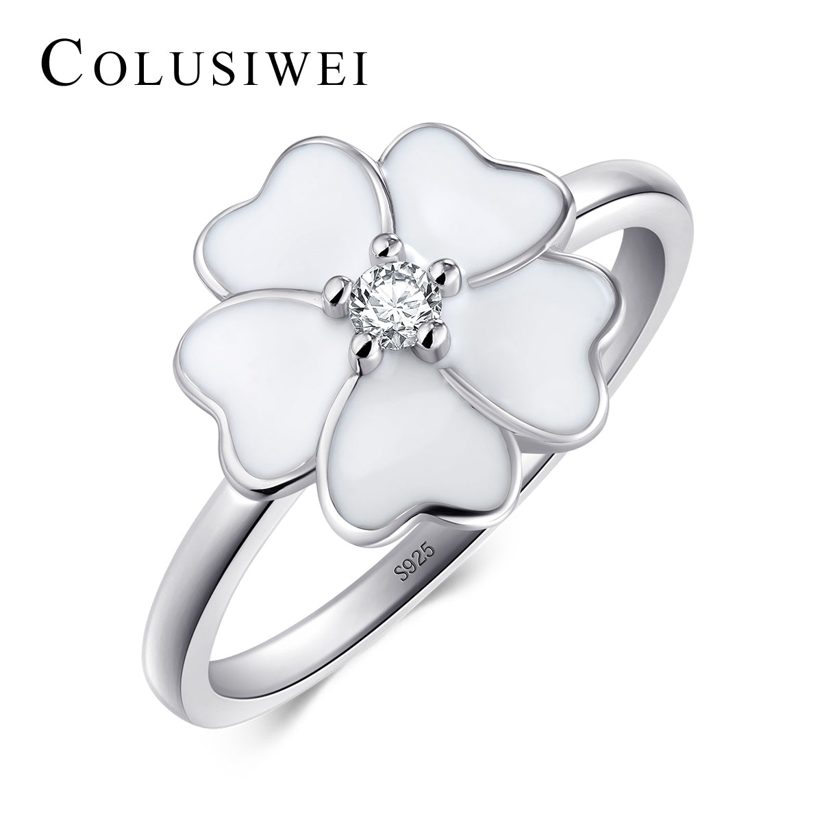 Importé -  Bague Argent en Étamine blanche