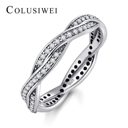 Importé -  Bague en Argent Torsadée