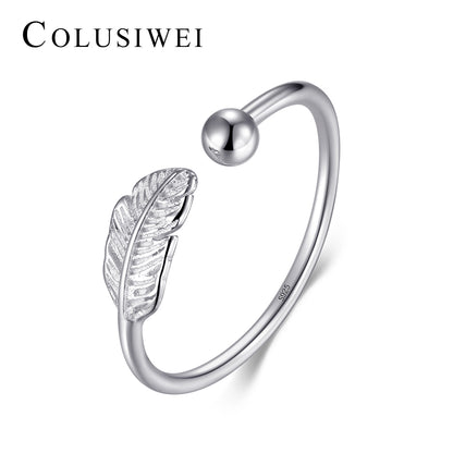 Importé -  Bague  en Plume Ouverte