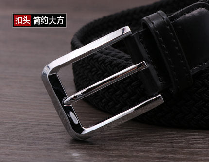 Importé - Ceinture Homme Sport en Toile Elastique Tissé à Boucle Metal