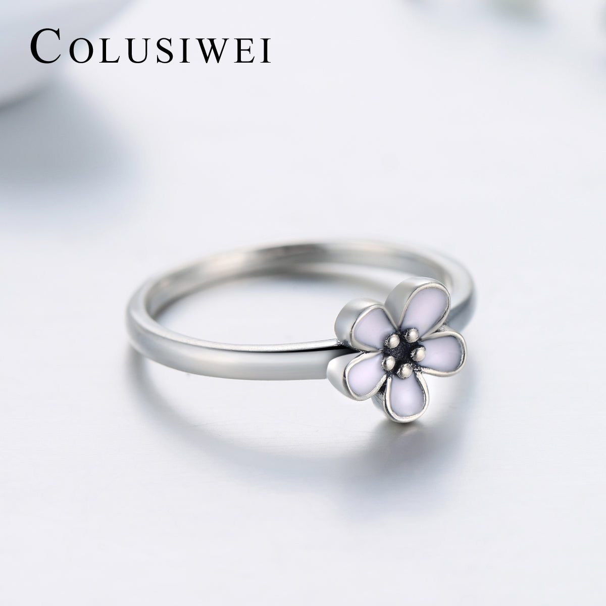 Importé - Bague de Fiançailles Motif Fleur