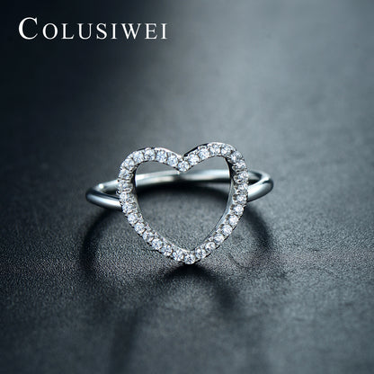 Importé - Bague Argent en cœur