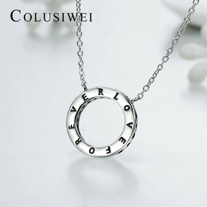 Importé - Collier Argent en forme de Cercle