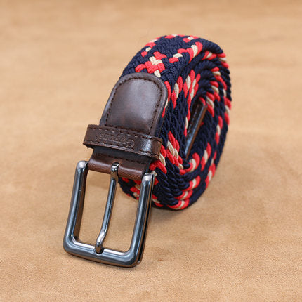 Importé - Ceinture Homme Sport en Toile Elastique Tissé à Boucle Metal