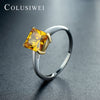 Importé -  Bague Argent Motif Carrée de couleur Jaune Or