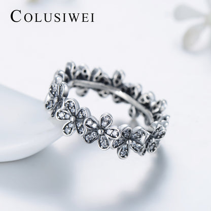 Importé - Bague Argent en Fleur
