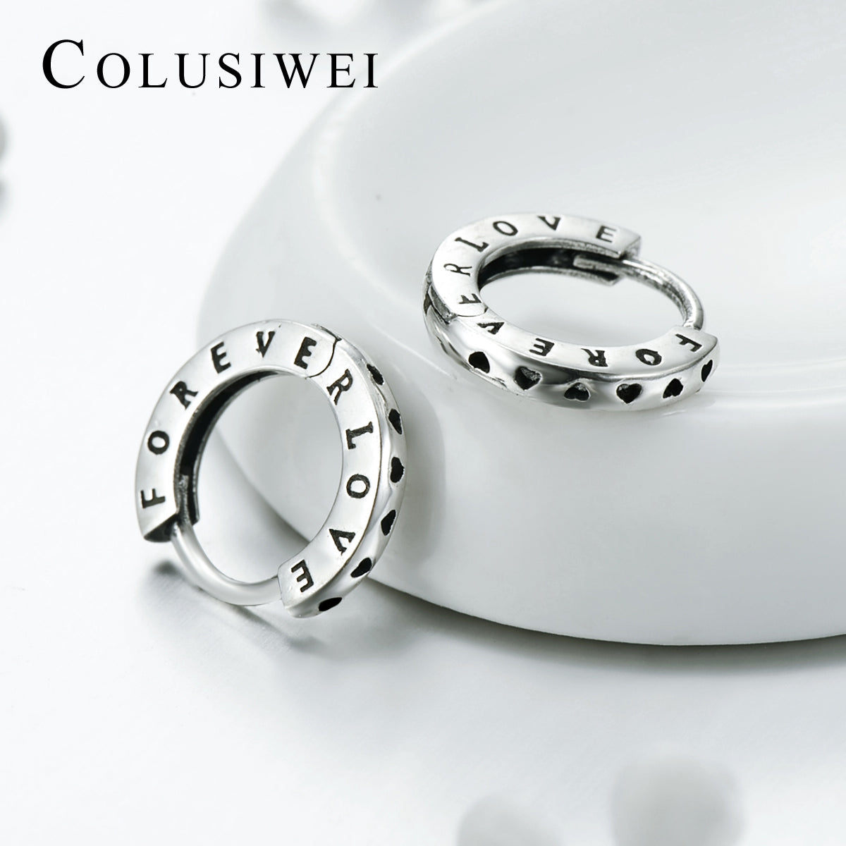 Importé - Boucles d'oreilles De luxe en Argent Massif