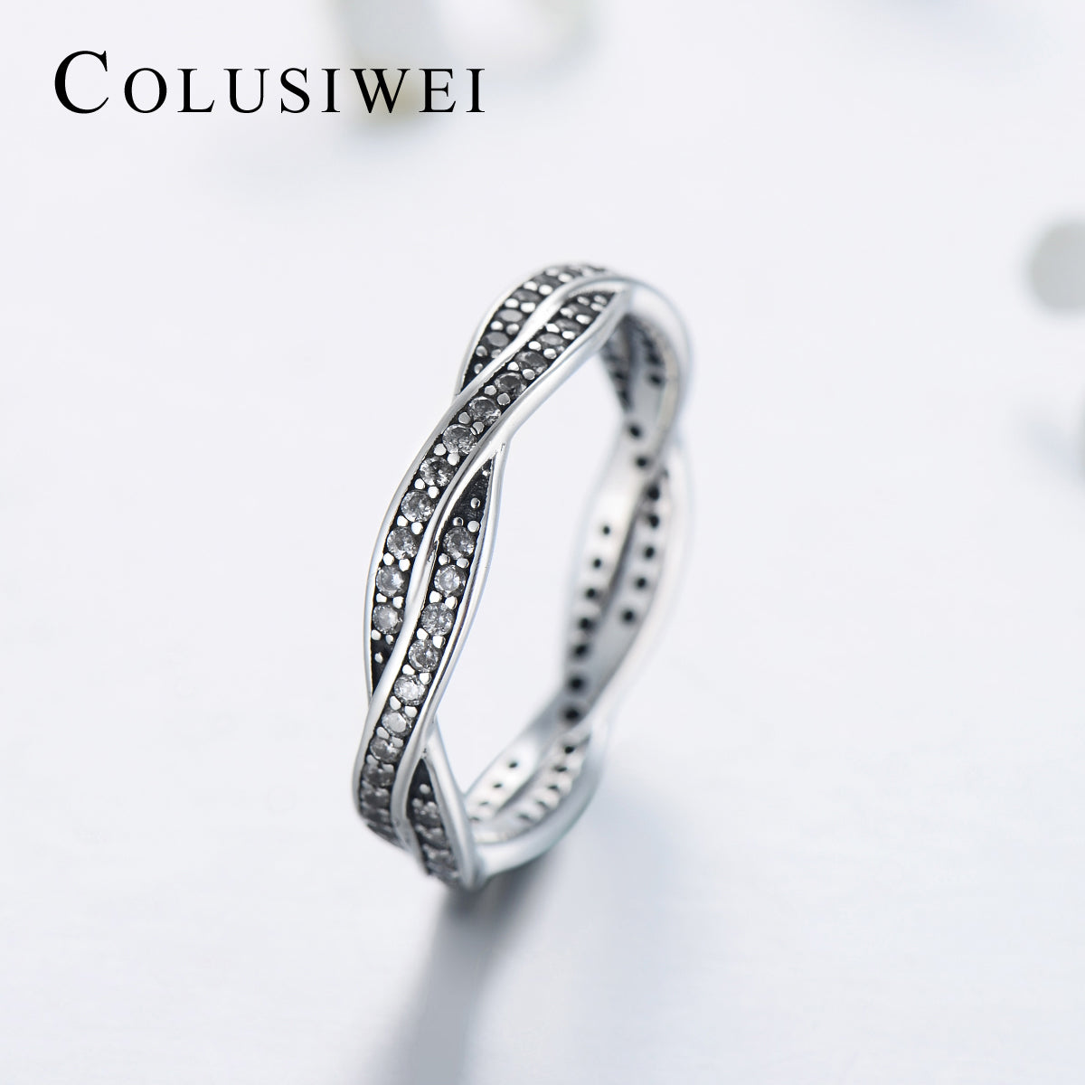 Importé -  Bague en Argent Torsadée