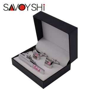 Importé - Coffret Boutons de Manchettes + Pince pour Homme Premium