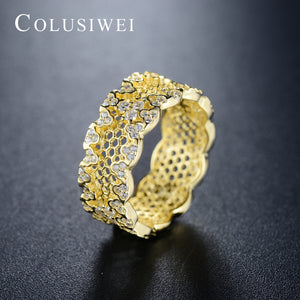 Importé - Bague en Nid d'Abeille Femme en Argent