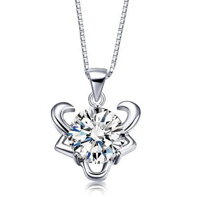 Importé -Collier Douze constellations en Argent