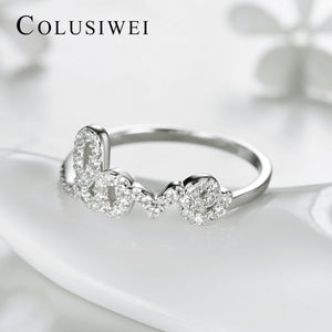 Importé - Bague en Argent Motif Love