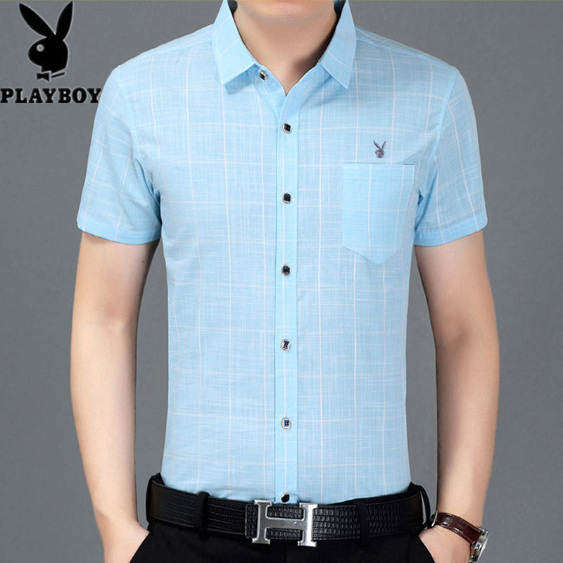 Importé - Playboy Chemise Homme Manches Courtes