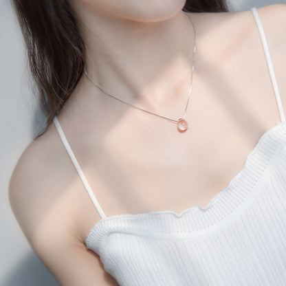 Importé - Collier de Larmes de Sirène en Cristal Blanc