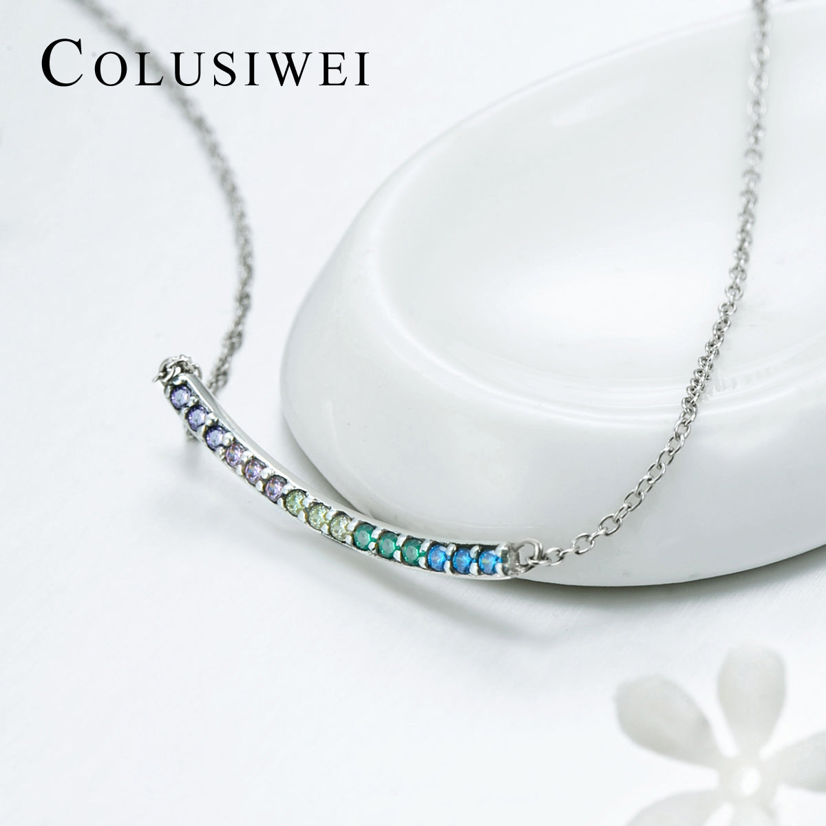 Importé - Collier Argent en Cristal de Rêve
