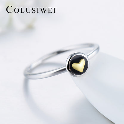 Importé -  Bague de Fiançailles Motif en Cœur