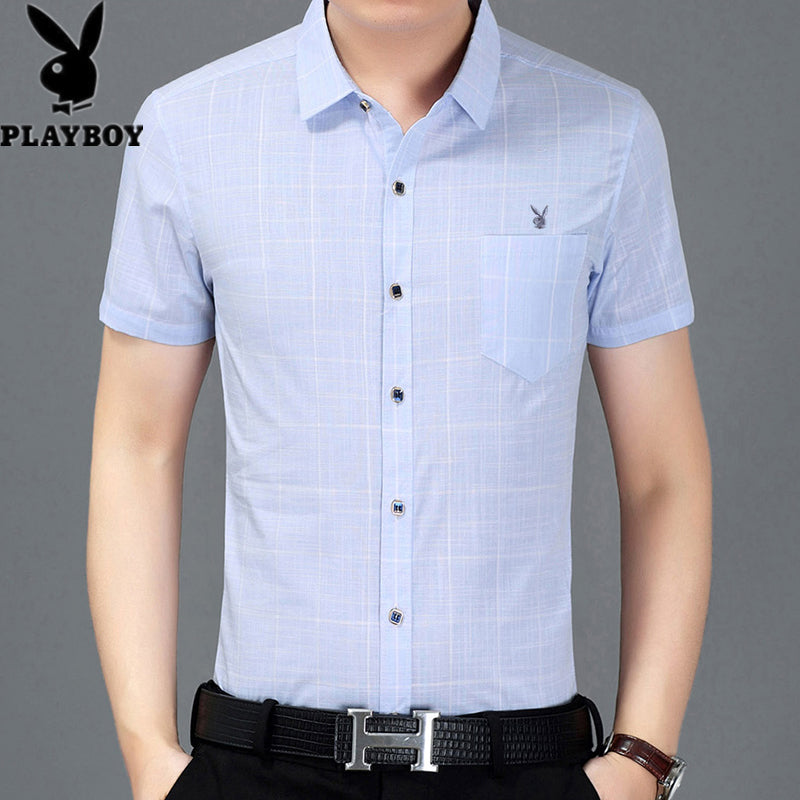 Importé - Playboy Chemise Homme Manches Courtes