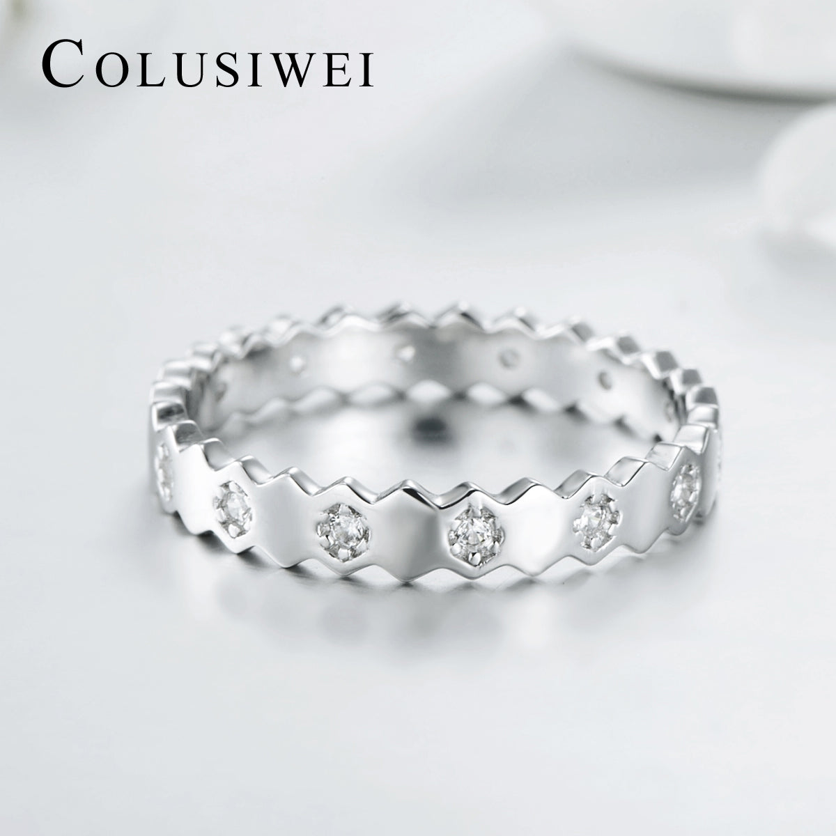 Importé -  Bague  Incrusté de Cristal de Zircon