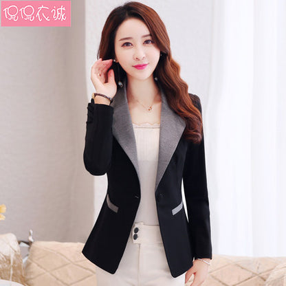 Importé - Veste Blazer Coupe Slim Un Bouton Pour Femmes