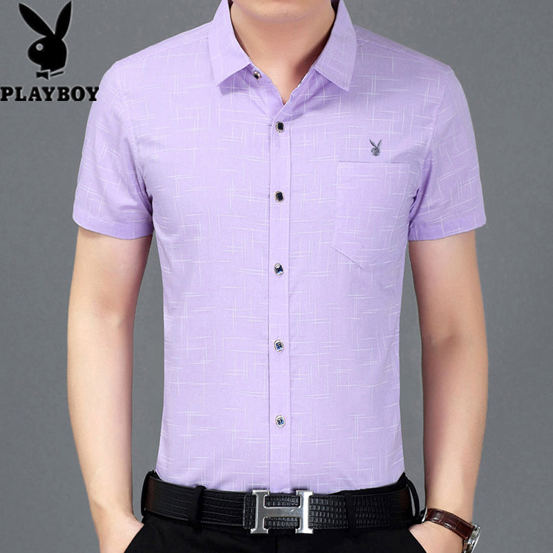 Importé - Playboy Chemise Homme Manches Courtes