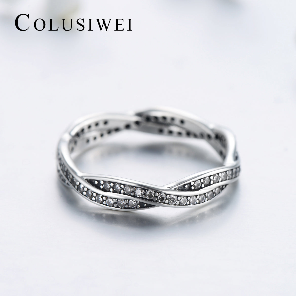 Importé -  Bague en Argent Torsadée