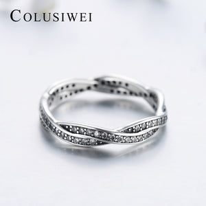 Importé -  Bague en Argent Torsadée