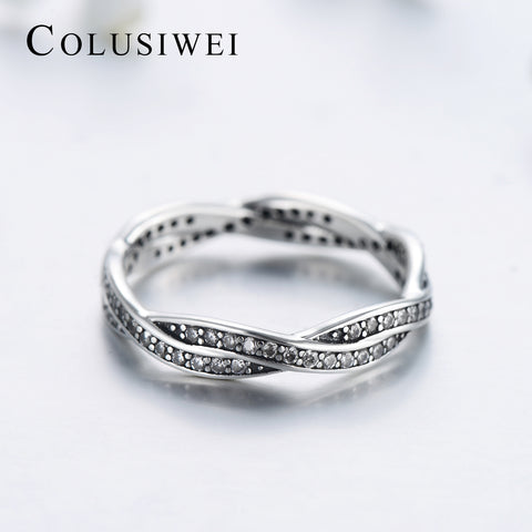 Importé -  Bague en Argent Torsadée